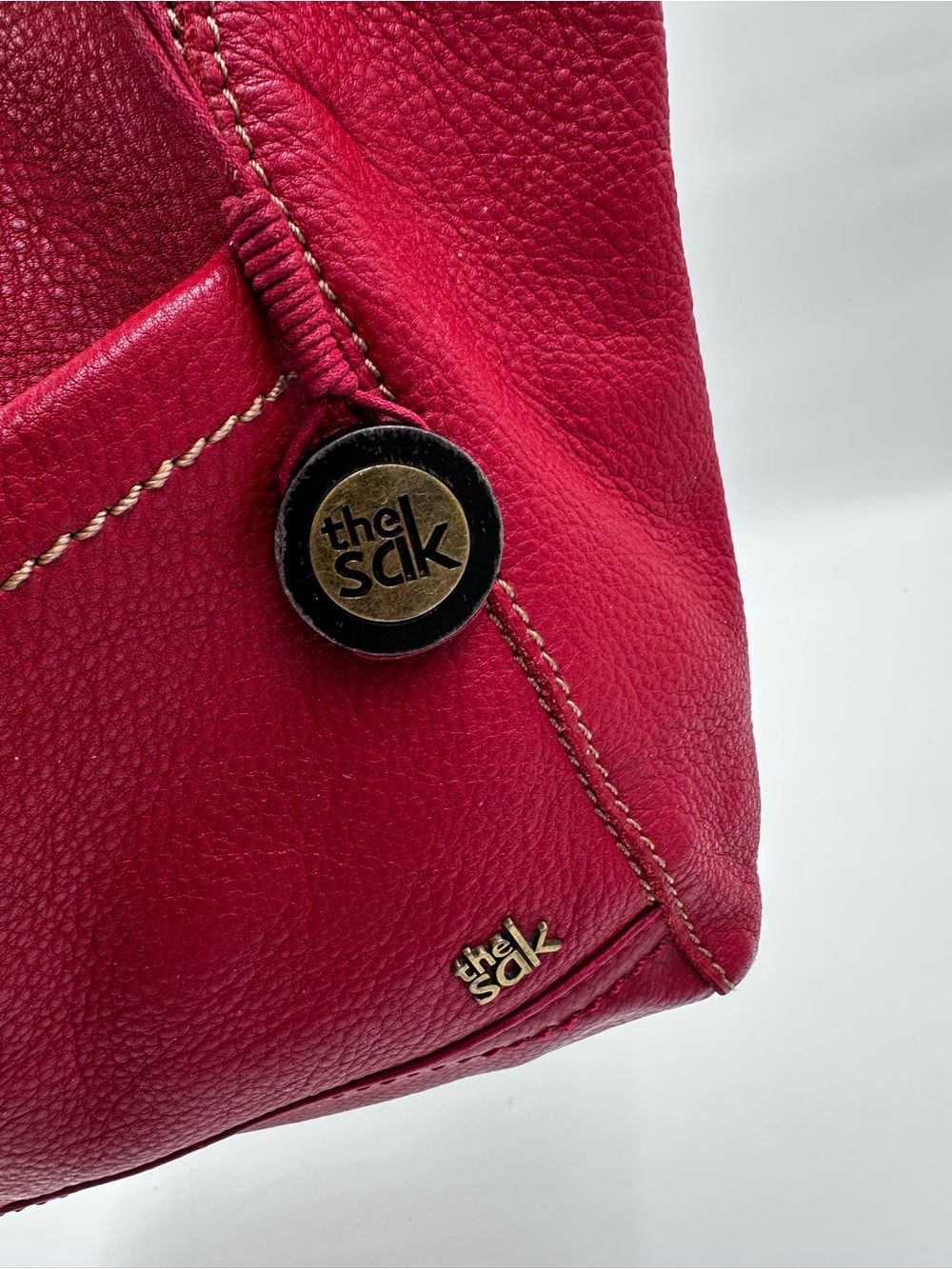 The Sak Pink Pebbled Leather Shoulder Bag